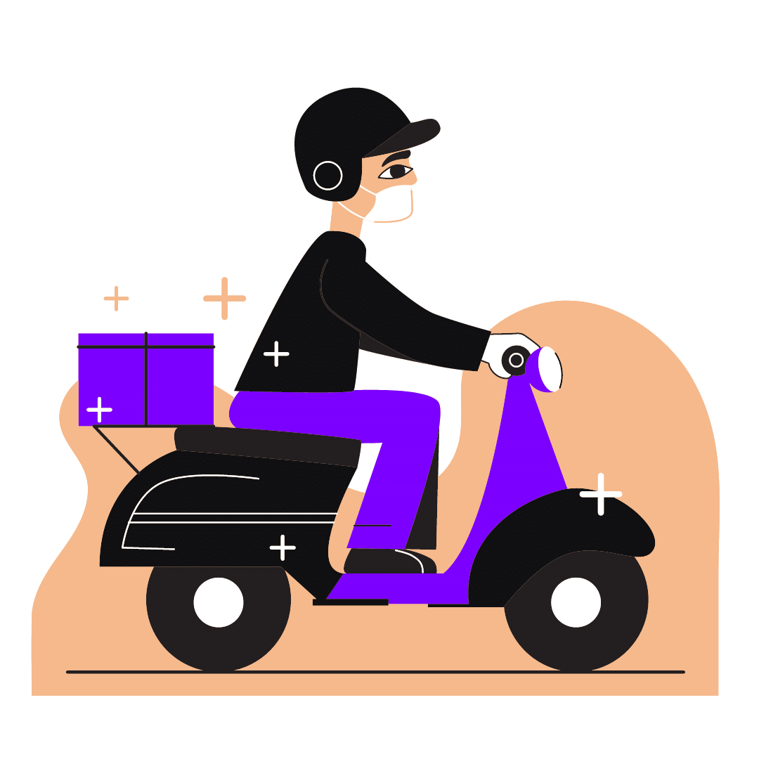 Delivery scooter.